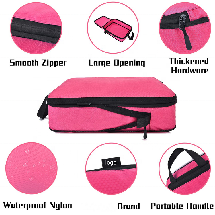 6 個ポータブル圧縮タイプ防水布オーガナイザーポーチ拡張男性旅行荷物オーガナイザーバッグセット