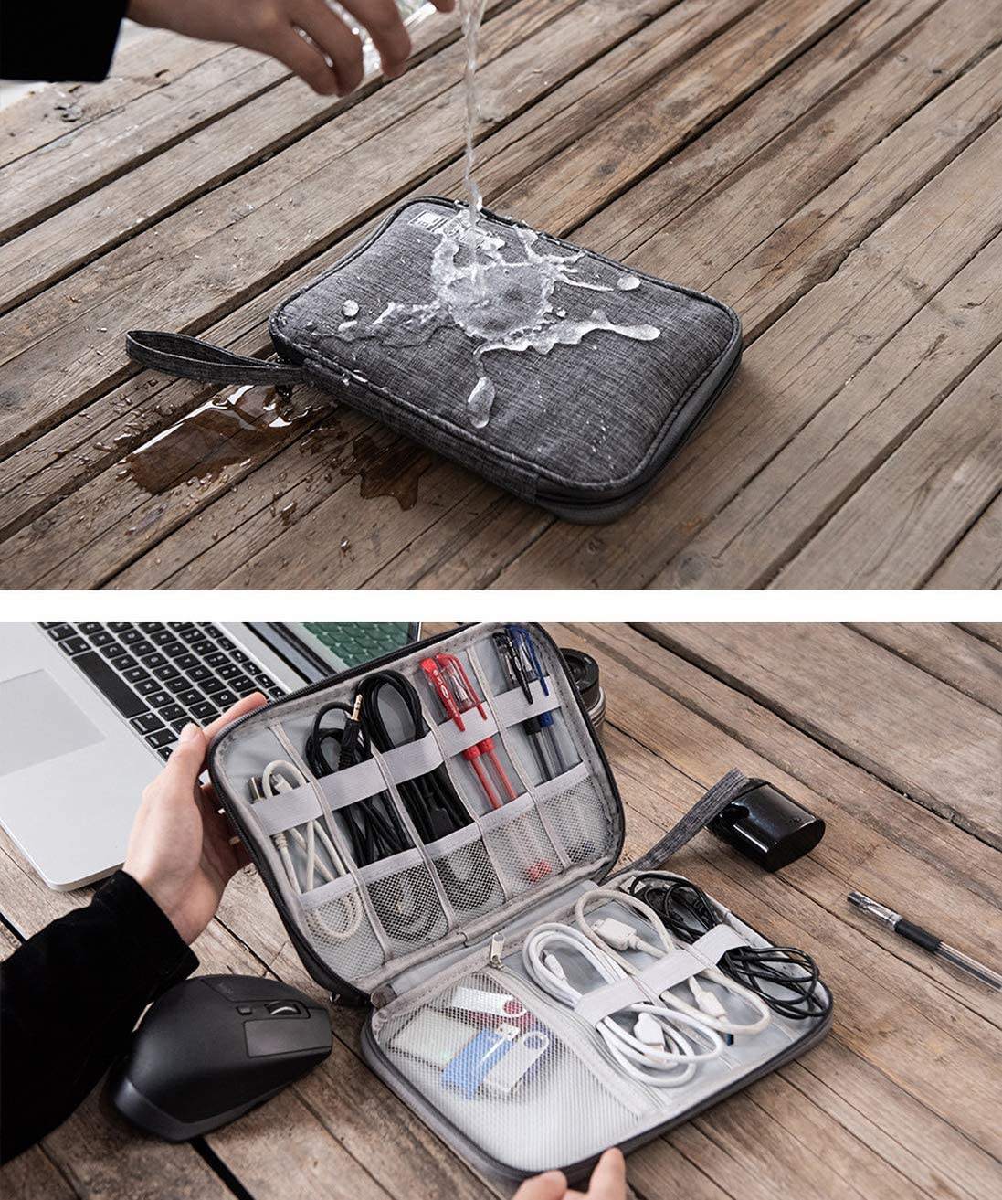 エレクトロニクス アクセサリー オーガナイザー バッグ 携帯電話アクセサリー ストレージ キャリング バッグ