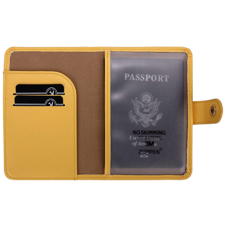 盗難防止PUレザーRFIDカードホルダー飛行機パスポートウォレット