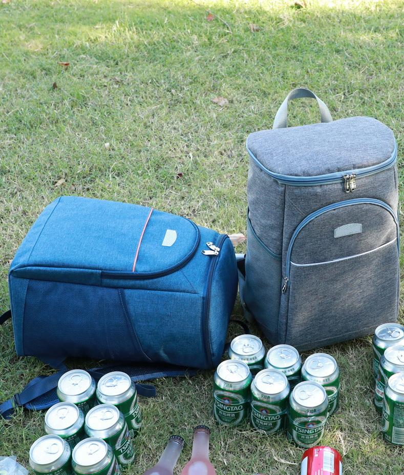防水 PEVA 裏地ジッパー食品配達大サイズ Leakpoof アイスビールハイキング断熱ピクニッククーラーバッグバックパック