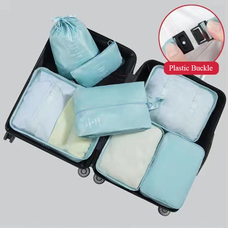 旅行のための卸売折り畳み式パッキング キューブ 6 個旅行キューブ セット軽量スーツケース オーガナイザー