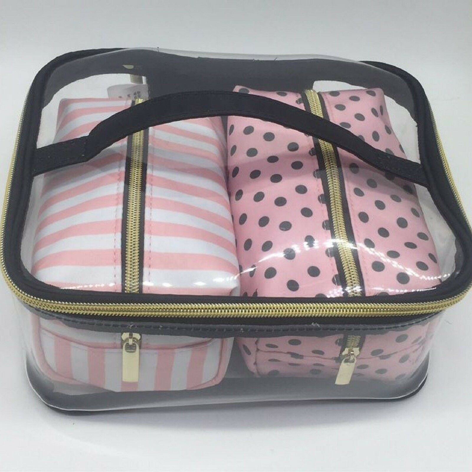 コスメティック バッグ トラベル オーガナイザー トイレタリー バッグ セット ピンク メイクアップ ストレージ ハンギング バッグ